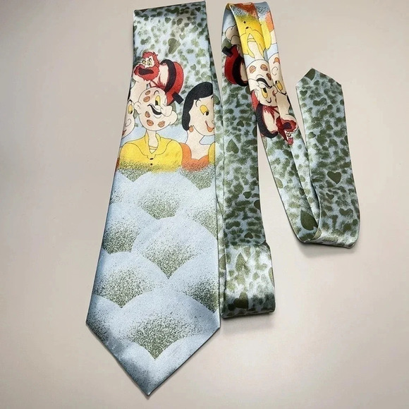 🌟✨2 for $30✨🌟 Vintage Albeari  Popeye And The Ladies Neck Tie - Picture 3 of 9